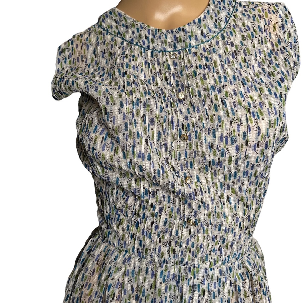 Vintage Atomic Age Print Beautiful Tiny Aline with Suggested Jewelry 1960s 60s